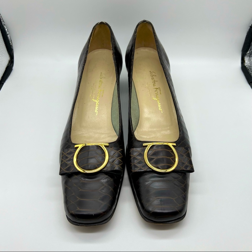 Vintage Salvatore Ferragamo Chunky Heels Shoes